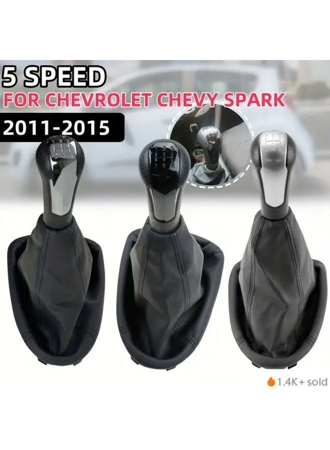 Glossy 5 Speed Manual Shift Knob For Chevrolet Spark M300 2011 2015 Non Slip Grip Direct Fit Easy Install - Image 1
